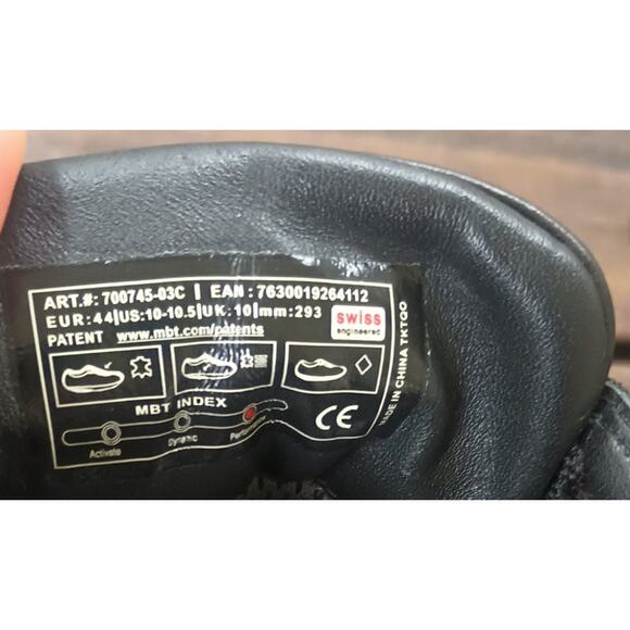 MBT AZIZI WALK LITE LACE UP BLACK CALF RUNNING SHOES MENS 10 - 10.5 - Picture 10 of 12